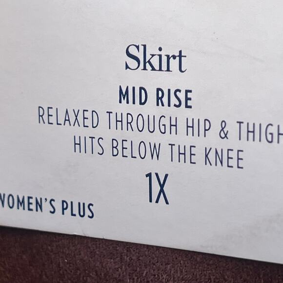 Plus Size Croft & Barrow Chocolate Brown Faux Suede Midi Skirt Sz 1X - Picture 5 of 7